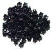 100 3x7mm Black Cupped Flower Beads